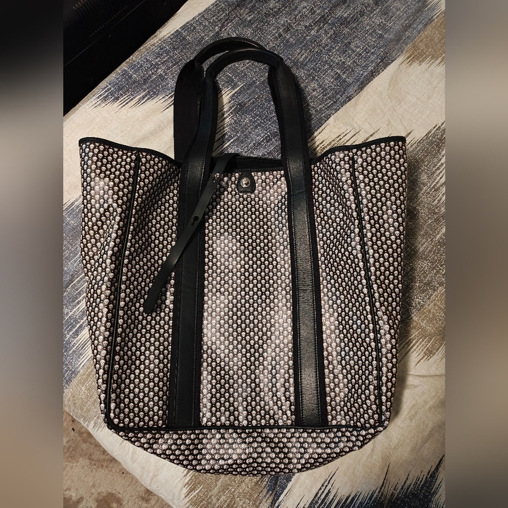 Stylish Black and White Tote Bag